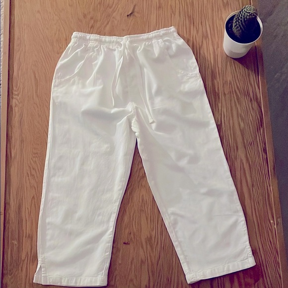White Drawstring Pants. Ragtop.great cotton quality. - Picture 1 of 5